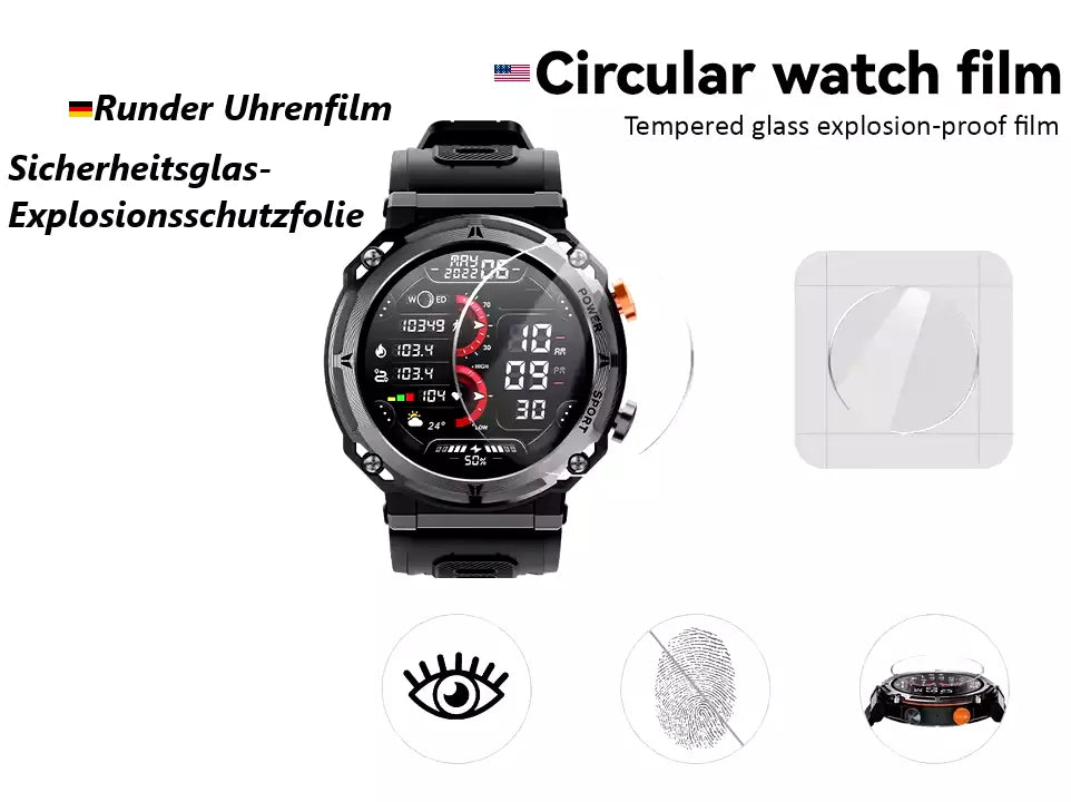 Smartwatch für 1 ATM wasserdichte für Männer 2024 C21 Pro 410mAh große Batterie