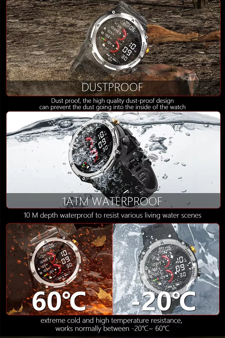 Smartwatch für 1 ATM wasserdichte für Männer 2024 C21 Pro 410mAh große Batterie