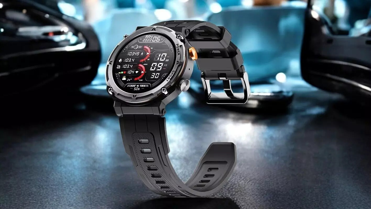 Smartwatch für 1 ATM wasserdichte für Männer 2024 C21 Pro 410mAh große Batterie
